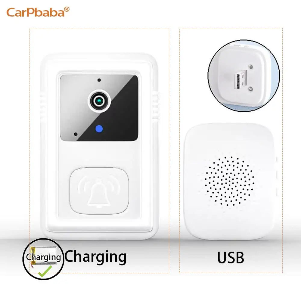 Smart Doorbell Camera Visual Security Doorbell Audio Video Intercom With Camera Wireless Self-Adhesive Night Vision App Control