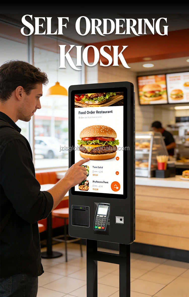 23.6 27 32 Inch Self Order Kiosk Touch Screen  Kiosks Self Service Payment Kiosks Self Payment Kiosk Nfc Payment Terminal