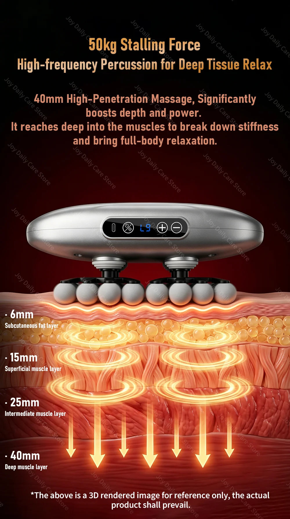 Professional Body Massager Powerful Electric Muscle Fascia Massager 48 Heads Wireless Massage Gun for Waist Shoulder Back Leg