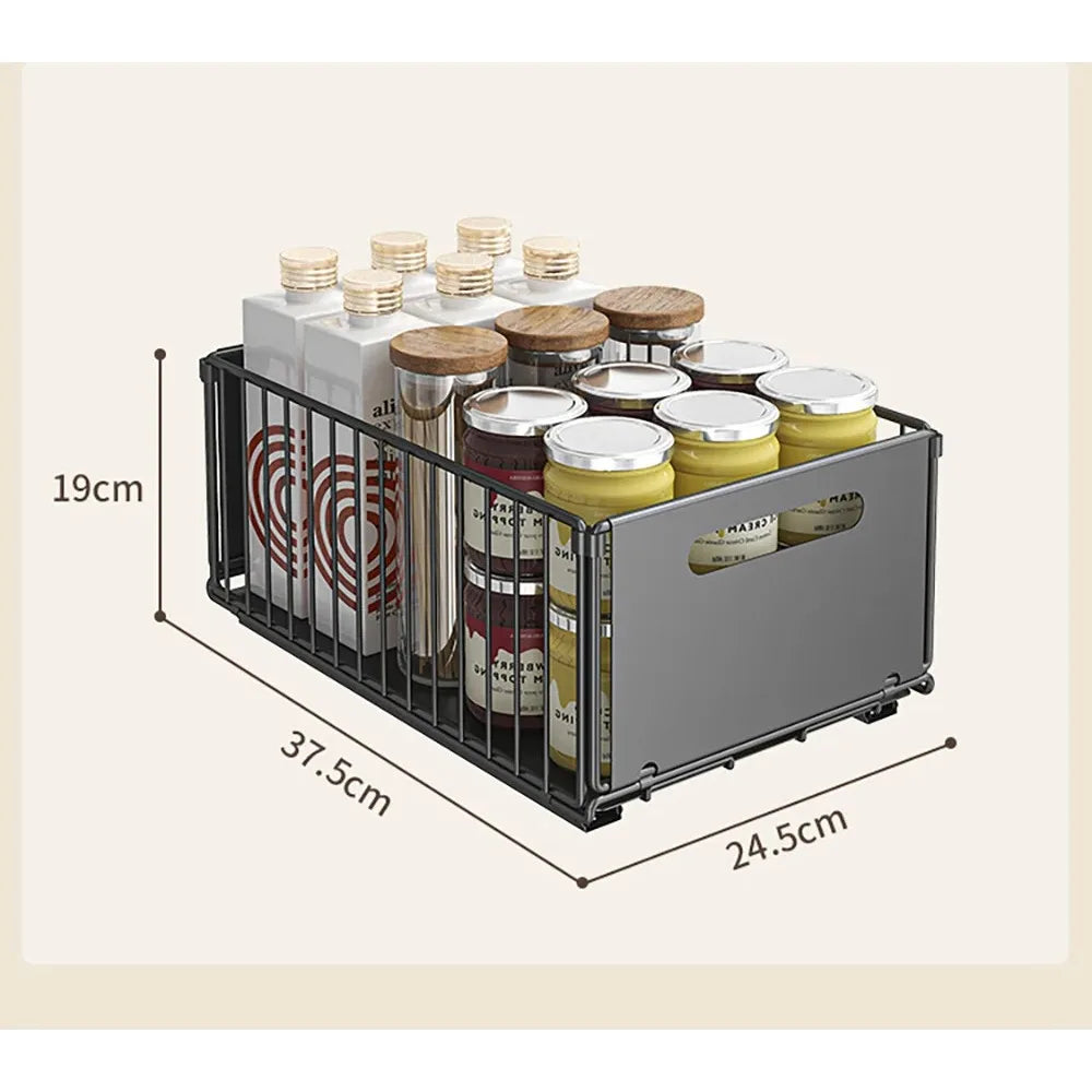 Kitchen Storage Rack Pull Out Cabinet Organizer Slide Drawer Storage Tray Seasoning Bottle Spice Storage Rack Kitchen Organizer