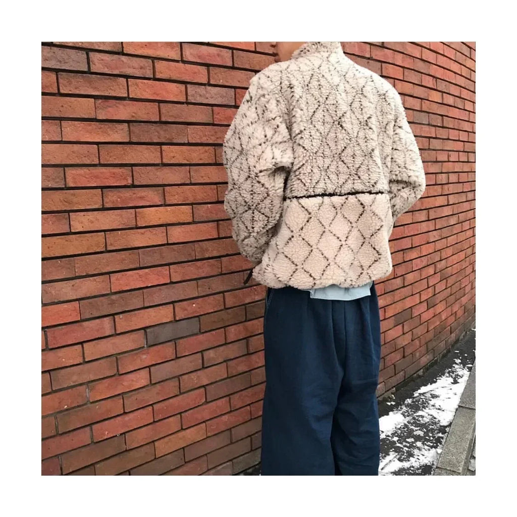 KAPITAL Fleece Wear on Both Sides Zipper Long Sleeve Japan Style Loose Jacket Men and Women Cashmere Coats