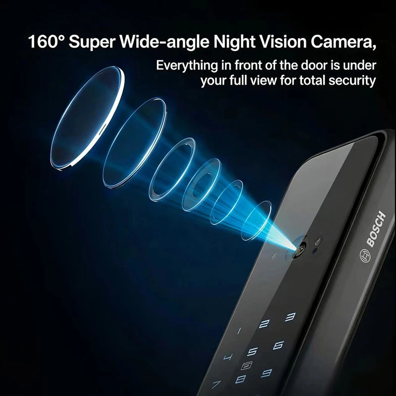 Bosch EL600VF Smart Lock 3D Face Recognition Fingerprint Password Security Electronic Lock for Entrance Doors Anti-Theft Door