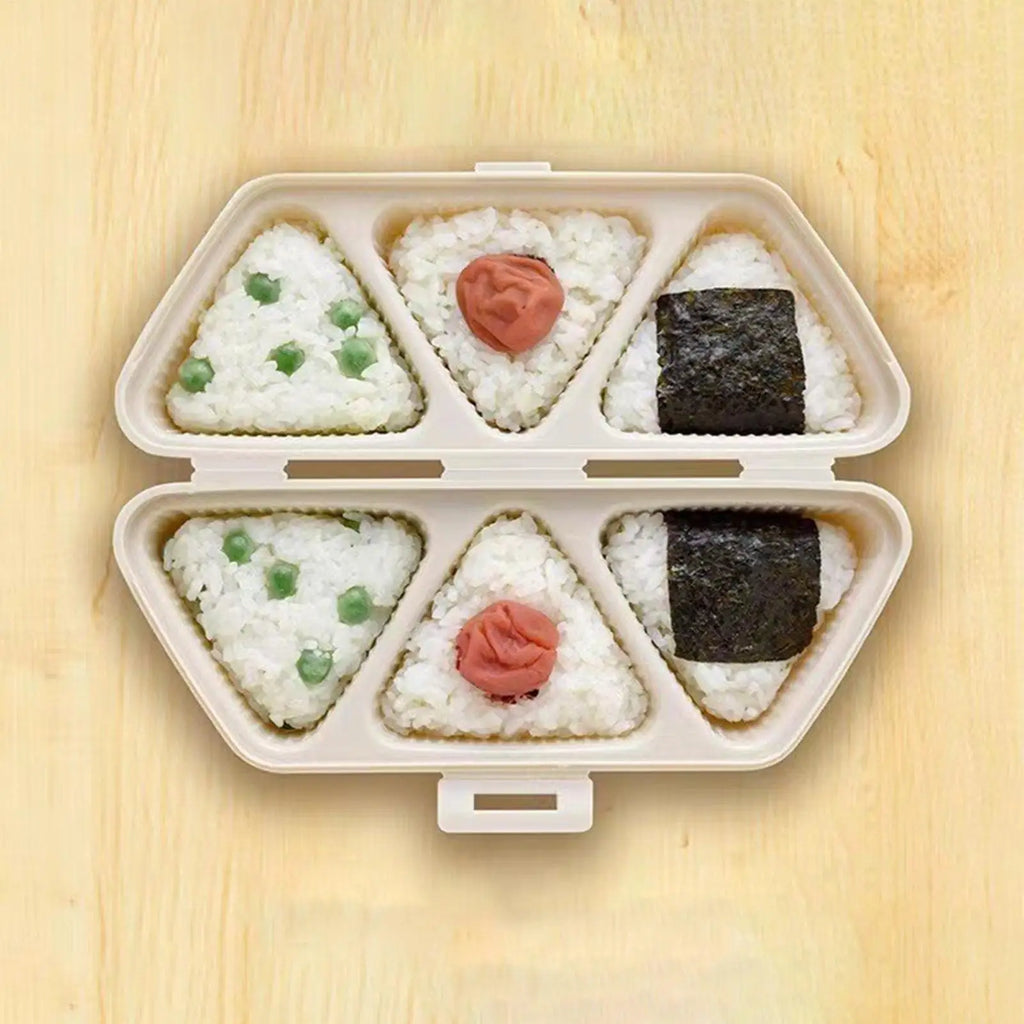 Sushi Mold Maker 6 Cavity Triangle Rice Ball Onigiri Mold Bento Box Tools Non Stick Kitchen Gadgets for Meal Prep Cooking DIY