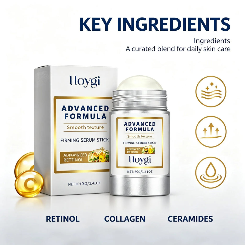 Retinol Facial Firming Serum Stick 40g Hyaluronic Acid Niacinamide  Wrinkle Balm for Fine Lines Deep Hydration Skin Care