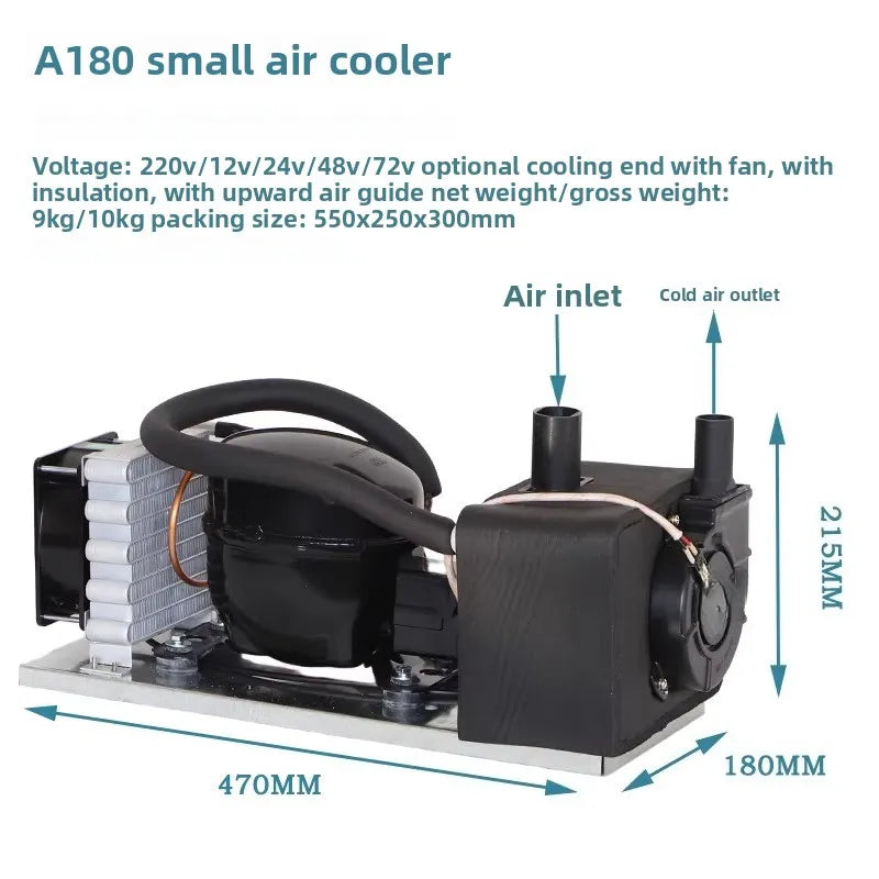 QD52A Small Air-cooled Unit 220VR134a Refrigeration Integrated Unit Can Be Turned on For Refrigeration and Temperature Control