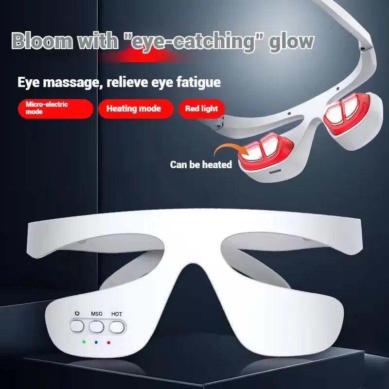 Smart Eye Massager 3D Red Light Eye Fatigue Dark Circles Relaxing Under-Eye Glasses Massage Beauty Machine