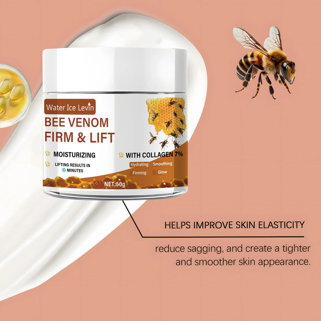 Bee Vemon Instant Facial Lifting Cream 50g |   Smooth |   Types of Face and Neck Creams, Containing Retinol and Collagen, Alcohol-Free.