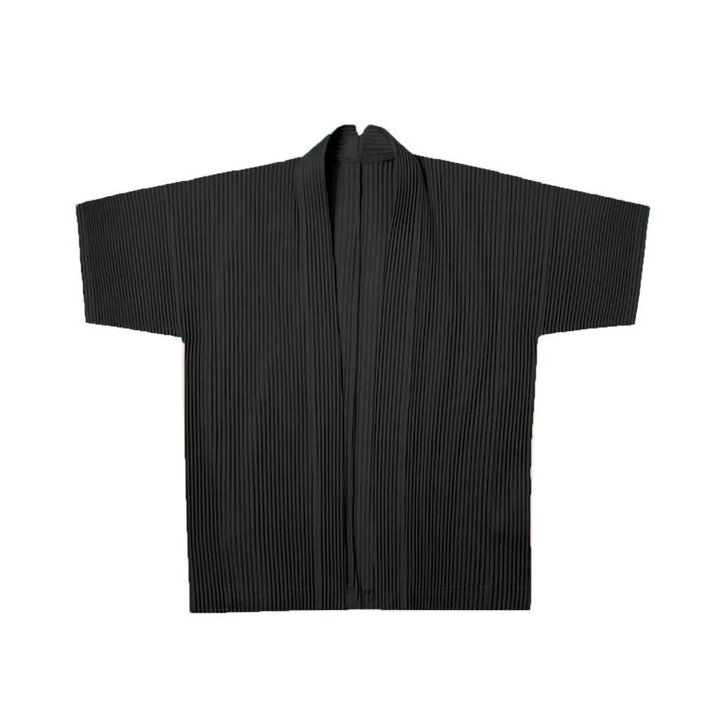 Pleats Original Design Men's Jacket 2024 Spring Summer Half-sleeved Cardigan Pleated Loose Large Size Short-sleeved Jacket Suit