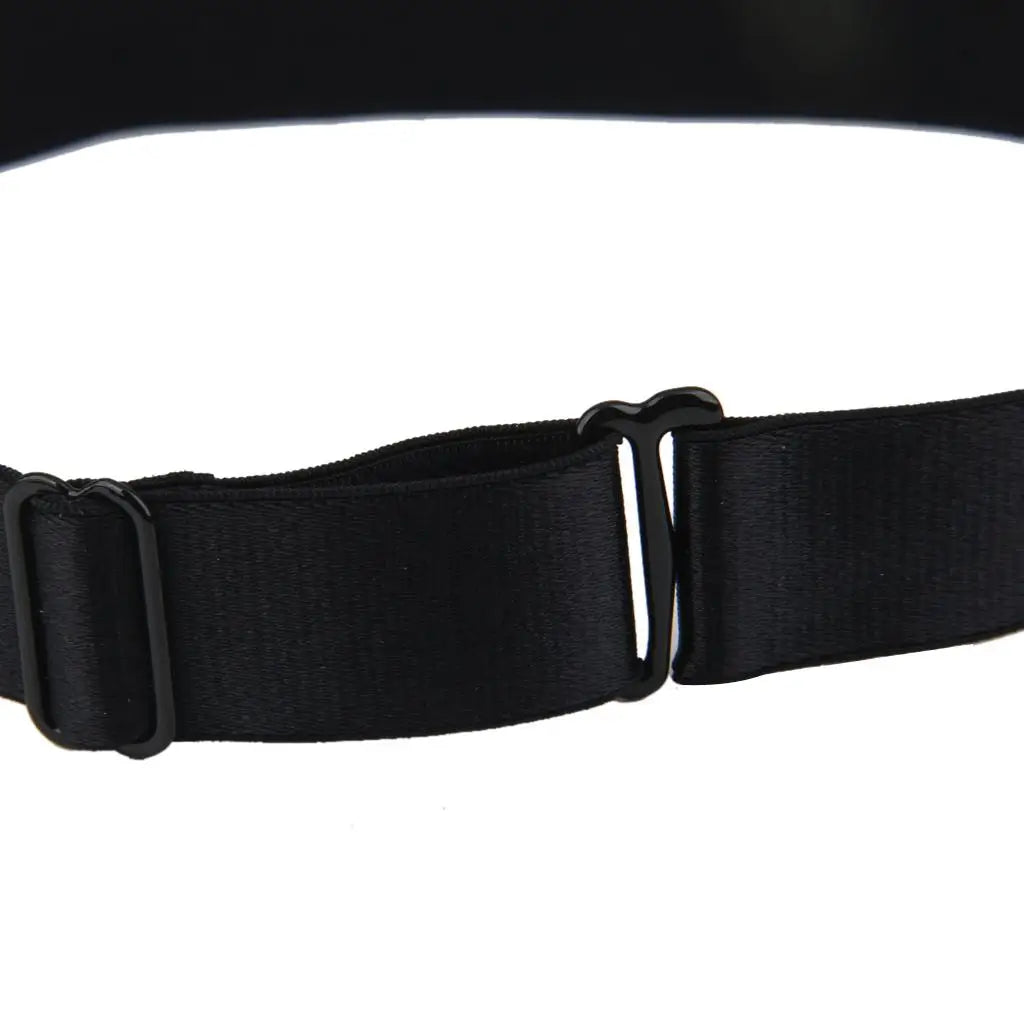 Adjustable Elastic Leg Band Nylon Thigh Ring Solid Black Comfy Stretch Garter for Daily Wear