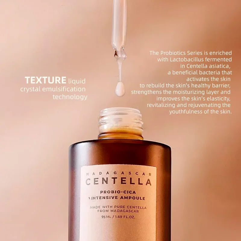 Skin1004 Madagascar Centella Probio-Cica Ampoule Serum,Facial Anti-aging,Nourishing and Soothing Essence 95ml Korean Skincare