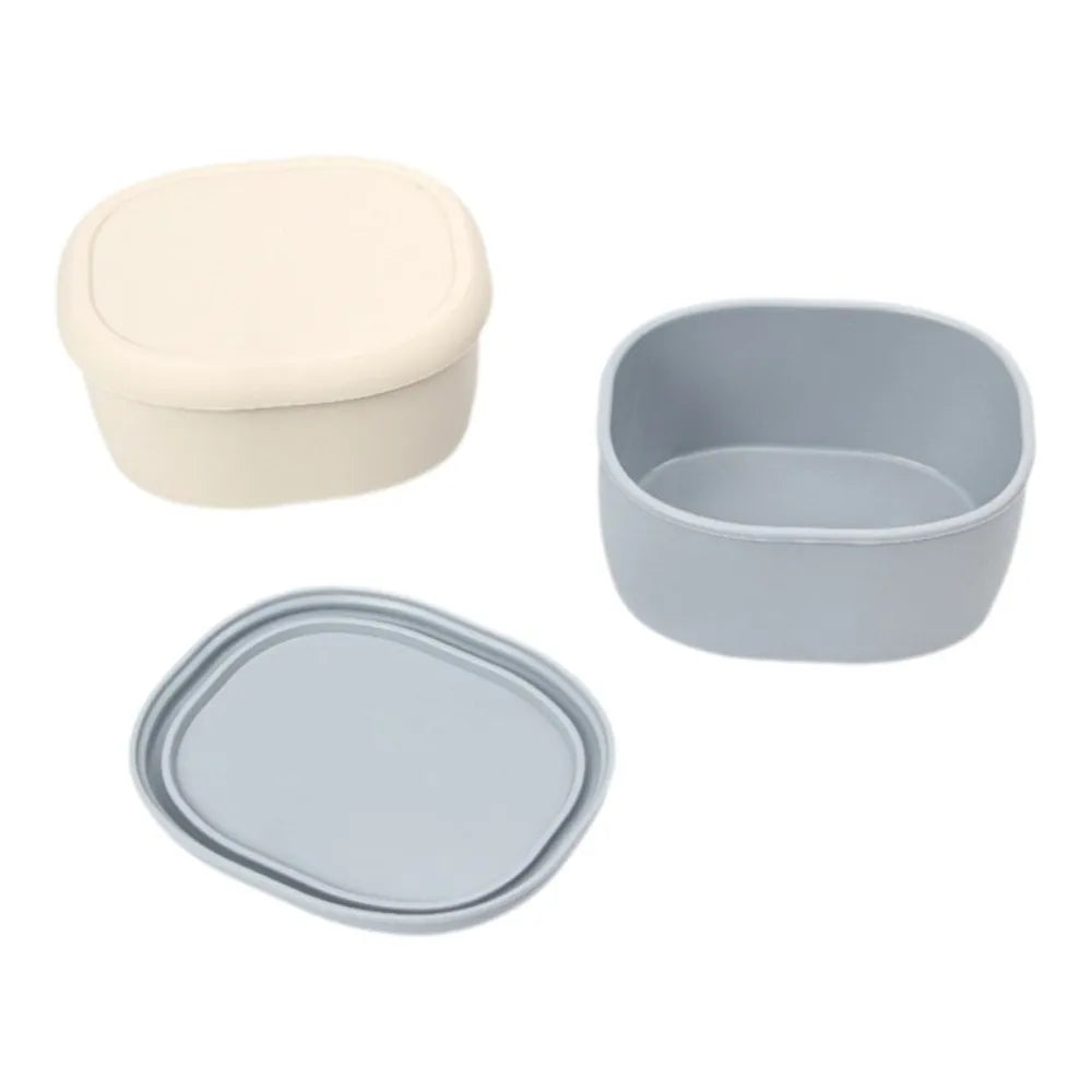 New Food Grade Silicone Lunch Box with Lid Leak Proof Food Container BPA-Free 200/300/600ML Microwave Oven Lunch Box Picnic