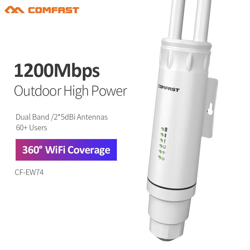 COMFAST BE3600 WiFi6/7 Mesh Router AP Repeater Outdoor CPE Dual-Band Mesh WiFi Range Extender Network Repeater for Enhanced Home