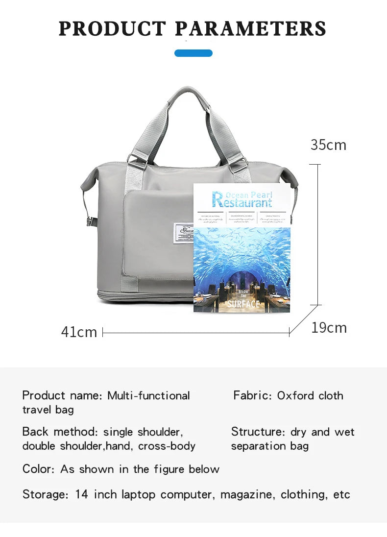 New Large Capacity Traveling Bags For Ladies Foldable Women Travel Backpack Sports Gym Yoga Waterproof Bag Duffle Handbag