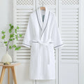100% Cotton Women's Robe PAJAMA Home Dress Spring Autumn Waffle Bathrobe Kimono Gown Loose Casual Sleepwear Loungewear Negligee