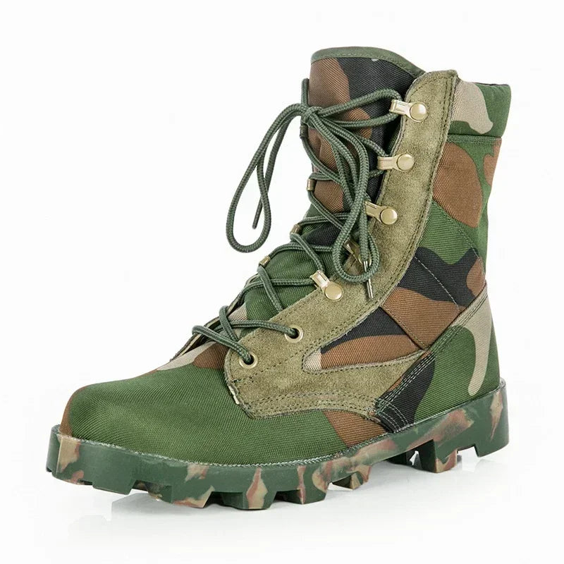 Male Outdoor Training Combat Hunting Boots Spring Autumn Men Jungle Hiking Sports Climbing Camping Breathable Camo Desert Shoes