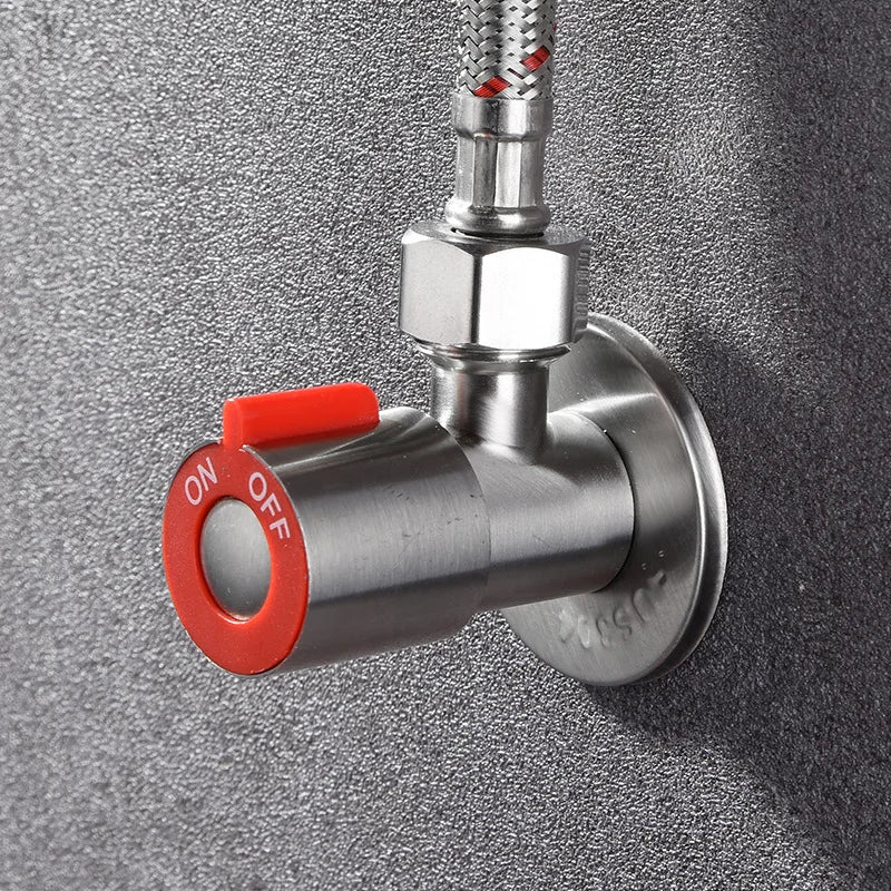 Stainless Steel Angle Valve Bathroom Faucet Hot Cold Inlet Valve Toilet Filling Angle Valves Basin Faucet Bathroom Accessories