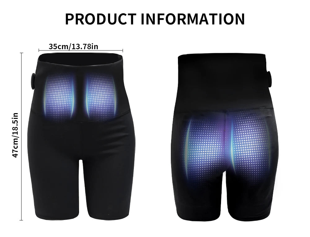 EMS Toning Shorts 6 Modes 30 Levels Yoga Pants Butt Lifter Pelvic Floor Trainer for Slimming Thighs & Hips Massage Body Shaping