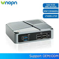 VNOPN Mini PC Intel N100/AMD A9-9420 Win10 DDR4 2LAN HDMI+2*DP Small Pocket Computer Dual SSD Full Function Type-C 4K 60Hz