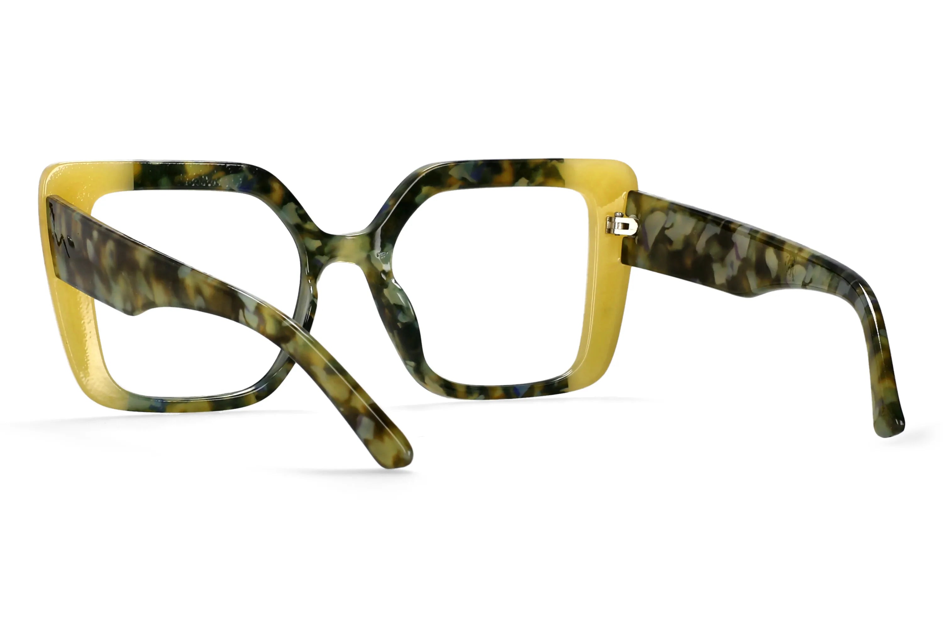 R56982 Colorful Large Size Reading Glasses Lady Trend Splicing Color Presbyopic Eyeglass Universal Prescription Spectacles Frame