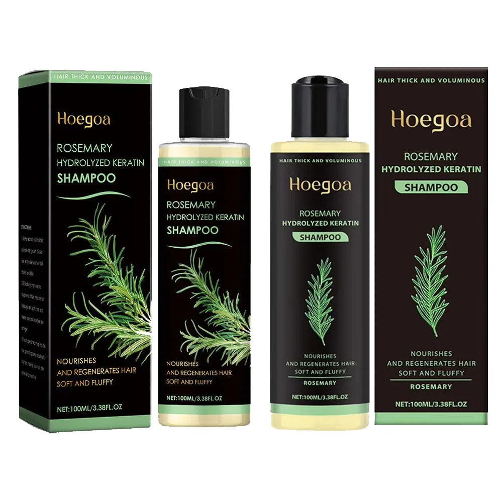 Hoegoa Rosemary Hair Shampoo Volumizing and Thickening Strengthening and Oil Control Nourishes and Repairs Hair Oil Adds Volume