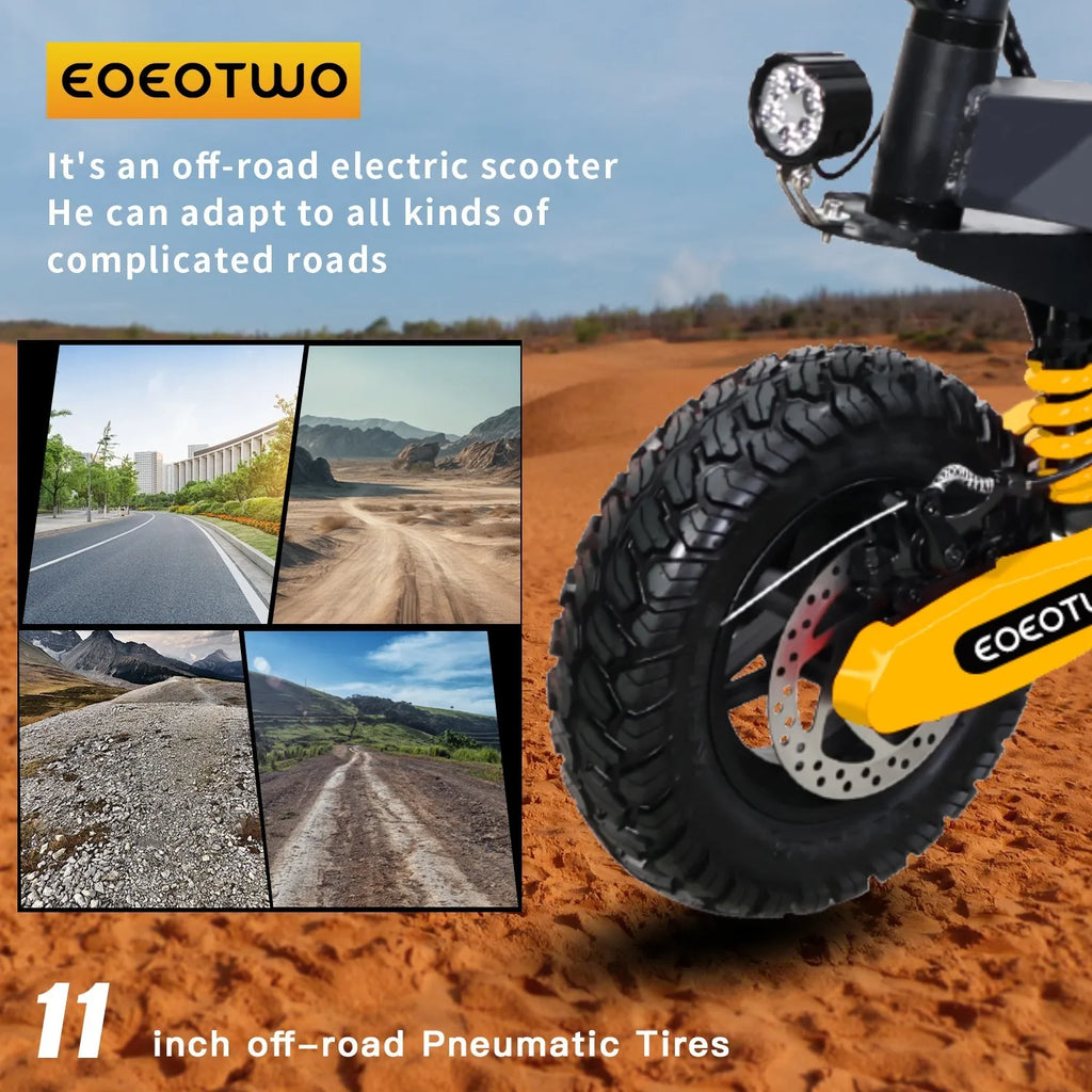 1200W Electric Scooter for Adult 48V13AH 28MPH 11'' Off-road Commuting E-Scooter