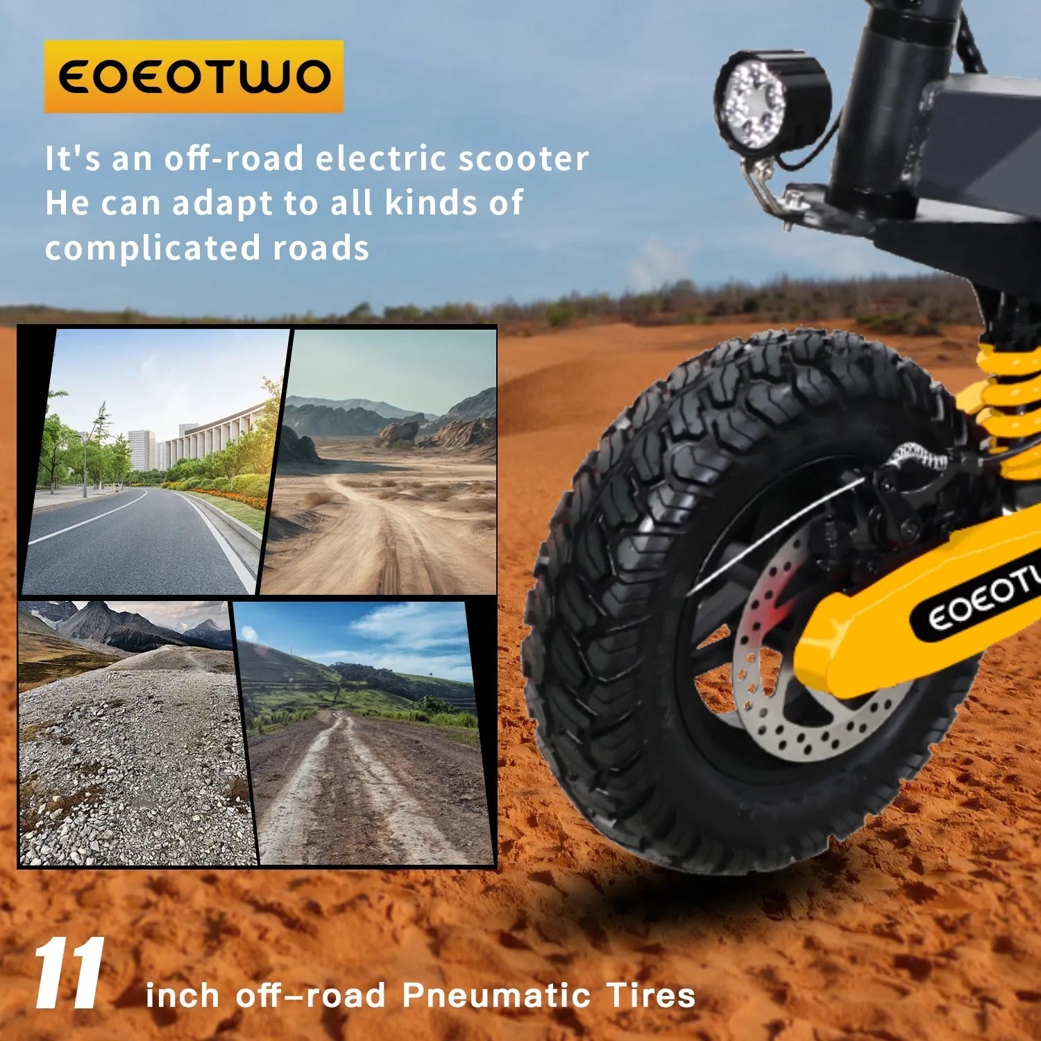 1200W Electric Scooter for Adult 48V13AH 28MPH 11'' Off-road Commuting E-Scooter