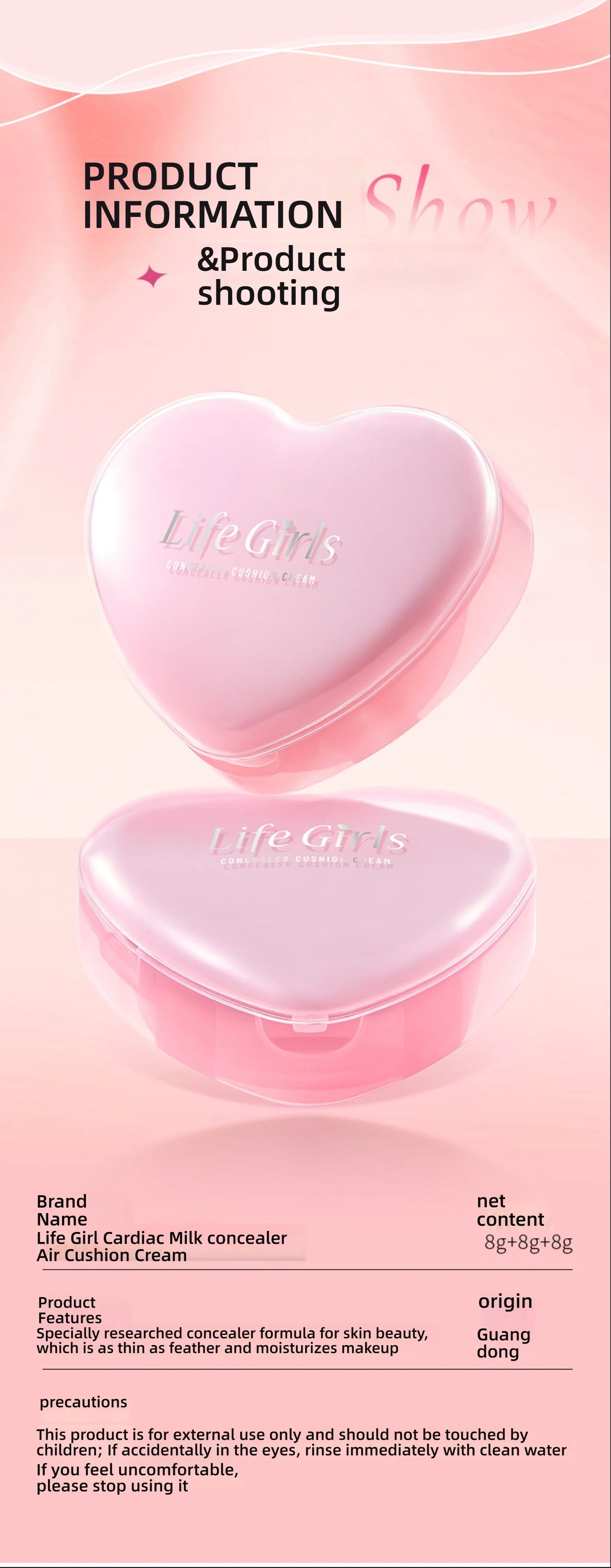 Life Girls Dewy Cushion Foundation 2025 ✦ Milky Hydrating Concealer & Skin Brightener ✦ Transfer-Proof, Buildable Coverage for G
