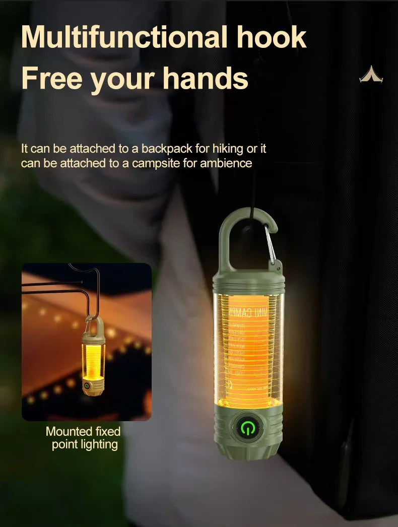 Multi Functional Camping Light Outdoor LED Night Riding light Rechargeable Flashlight Night Light Waterproof Travel Light