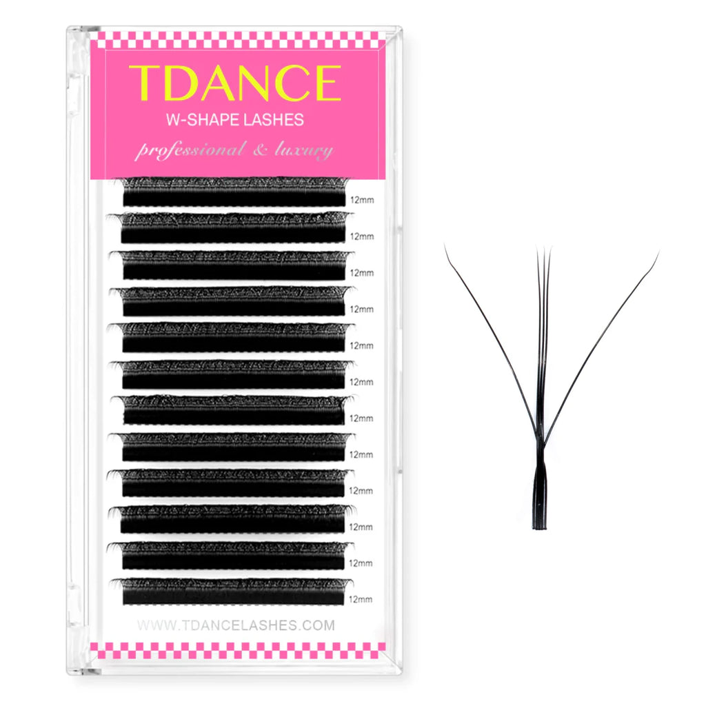TDANCE 3D 4D 5D 6D Premade Fans Eyelash Extension W Style Faux Mink Natural Soft Bloom Lash Automatic Flowering Volume Eyelashes