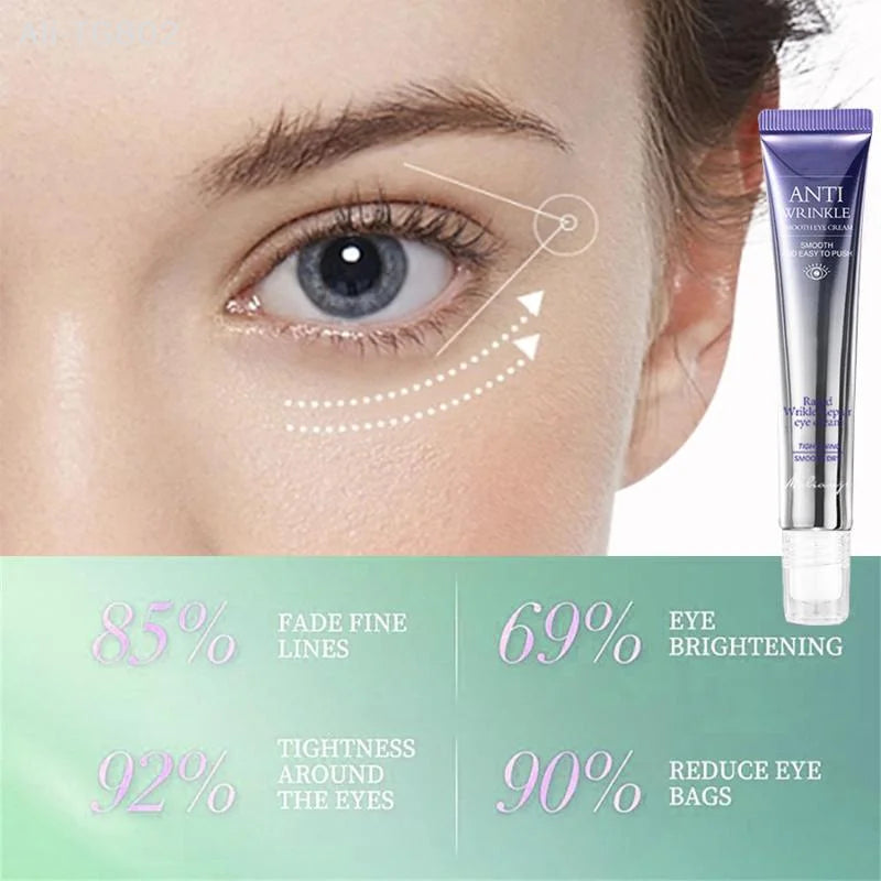 Neosfg Anti Wrinkle Anti Dark Circle Eye Cream Roller Massager Moisturizing Eye Bags Anti Aging Hyaluronic Acid Eye Skin Care