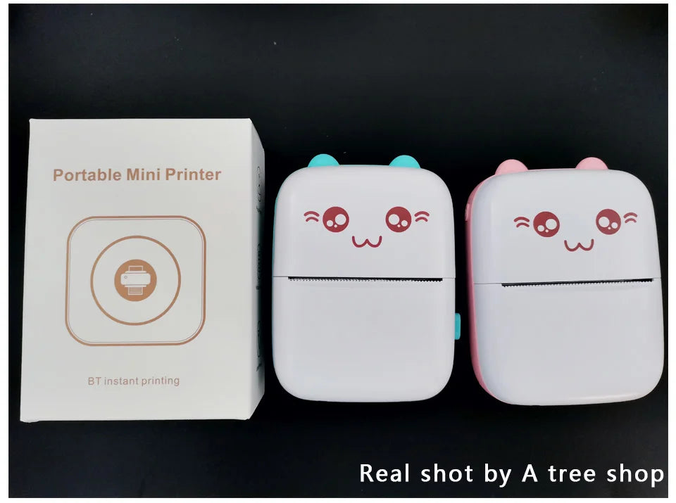 Portable Thermal Printer MINI Wirelessly BT 203dpi Photo Label Memo Wrong Question Printing With USB Cable Imprimante Portable