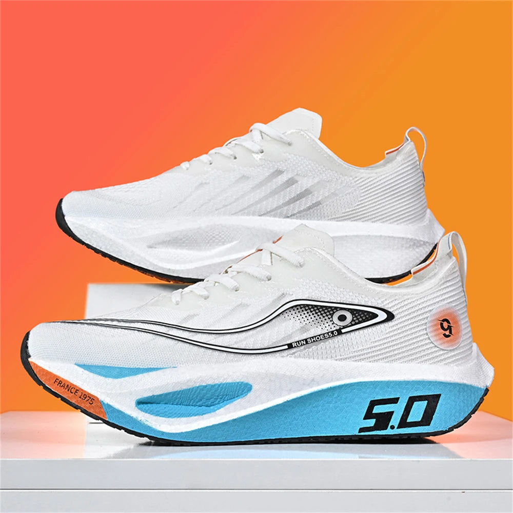 Running Shoes Men Sports Carbon Board Speciality Marathon Breathable Lightweight Women's Comfortable Nonskid Casual Sneakers