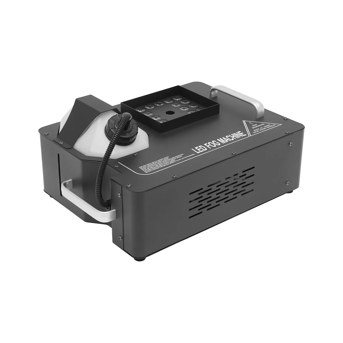 24led 1500w Column Smoke Generator 3-in-1 with Built-In Power Adapter 16.54*12.6*9.45 in Fog Smoke Machine with Remote Control Seven Light Colors 0.53 Gal Oil Tank for Wedding Haunted Houses Halloween Parties Christmas Clubs