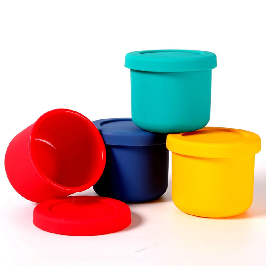 Food-Grade Silicone Lunch Box Microwave Heating Preservation Box Storage Box Sealed Lunch Box Food Preservation Box