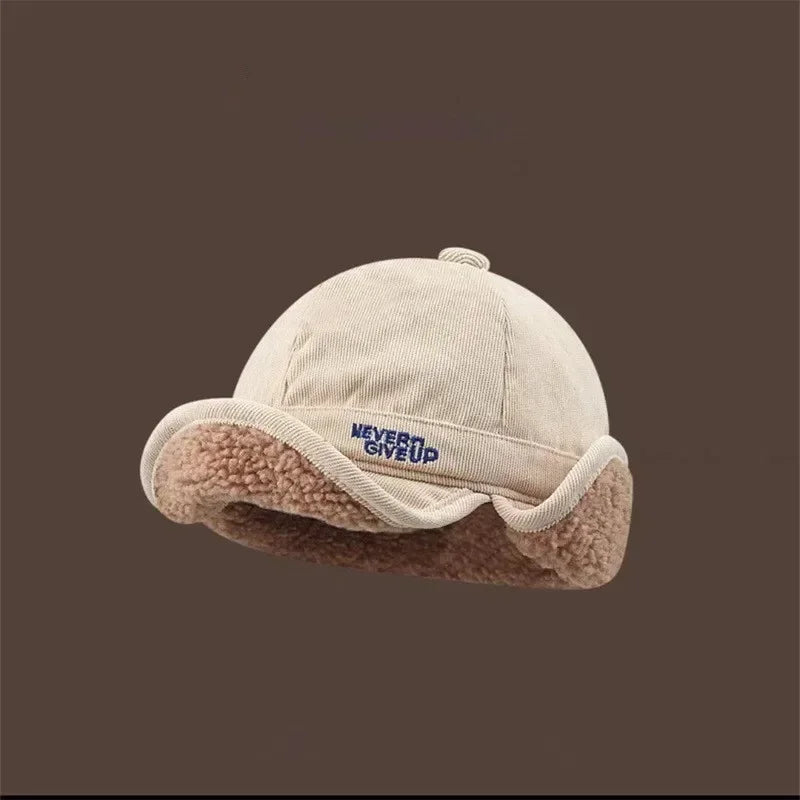 1pc Unisex Winter Warm Thicken Duck Tongue Ear Protection Hat,outdoor Windproof Fleece-lined Multifunctional Cycling LeiFeng Hat