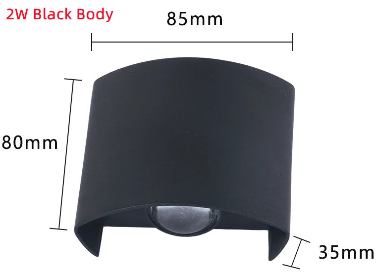 LED Wall Light 2W 6W 8W Waterproof Outdoor Wall Lamp Garden Porch Light Decor for Bathroom Bedroom Living Room AC85-265V