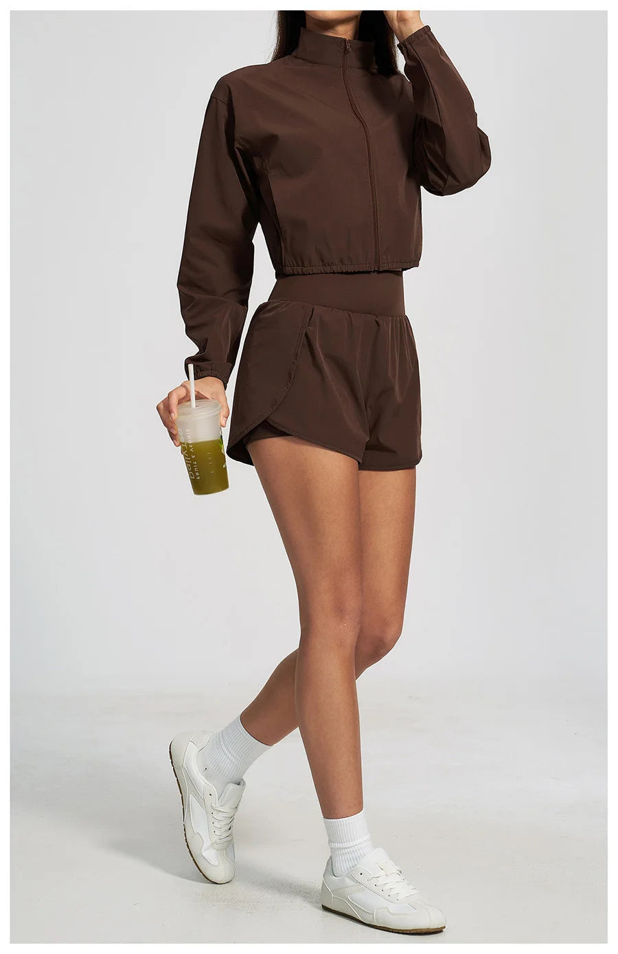 Women Outdoor Running Suit Two Pieces Yoga Set Breathable Quick Dry Fitness Sportswear Workout Clothes Sports Outfit
