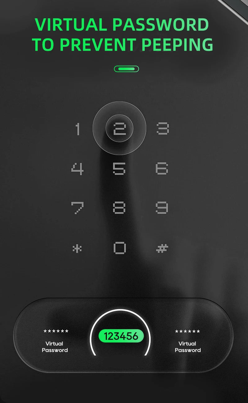 EGFirtor Smart Password Lock 3D Face Recognition Fingerprint IC Card Key Security Home Door Lock With Camera