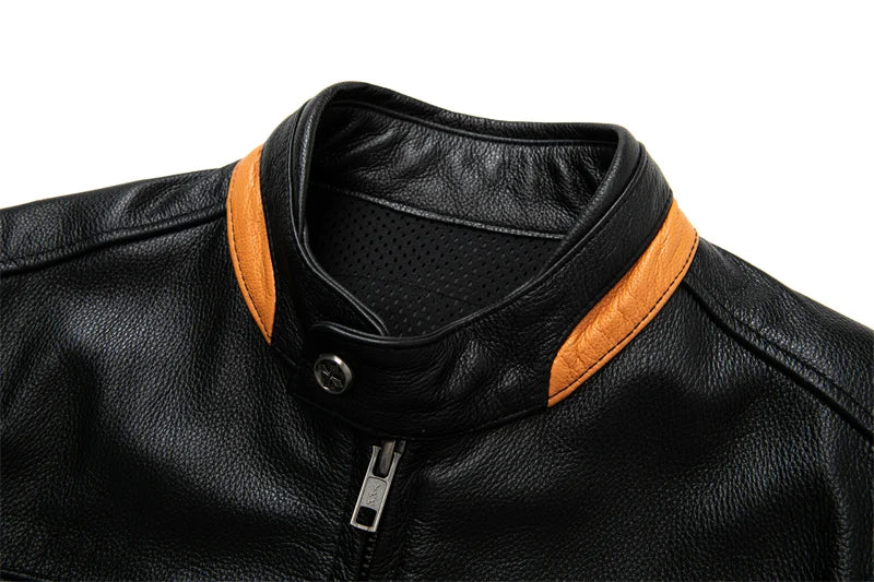 Motorcycle Leather Jacket Off-road Motorcycle Racing Anti Fall And Windproof Riding Jacket Men's Casual Leather Jacket