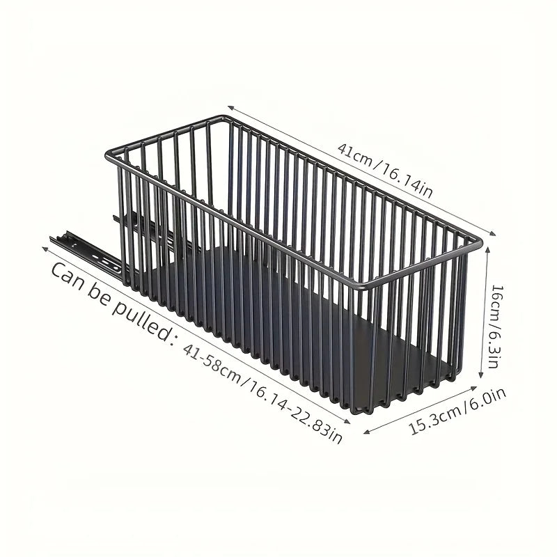 Pull Out Cabinet Organizer Basket Under The Sink Slide-Out Drawer Storage Box Kitchen Sideboard Sliding Drawer Rack Shelf