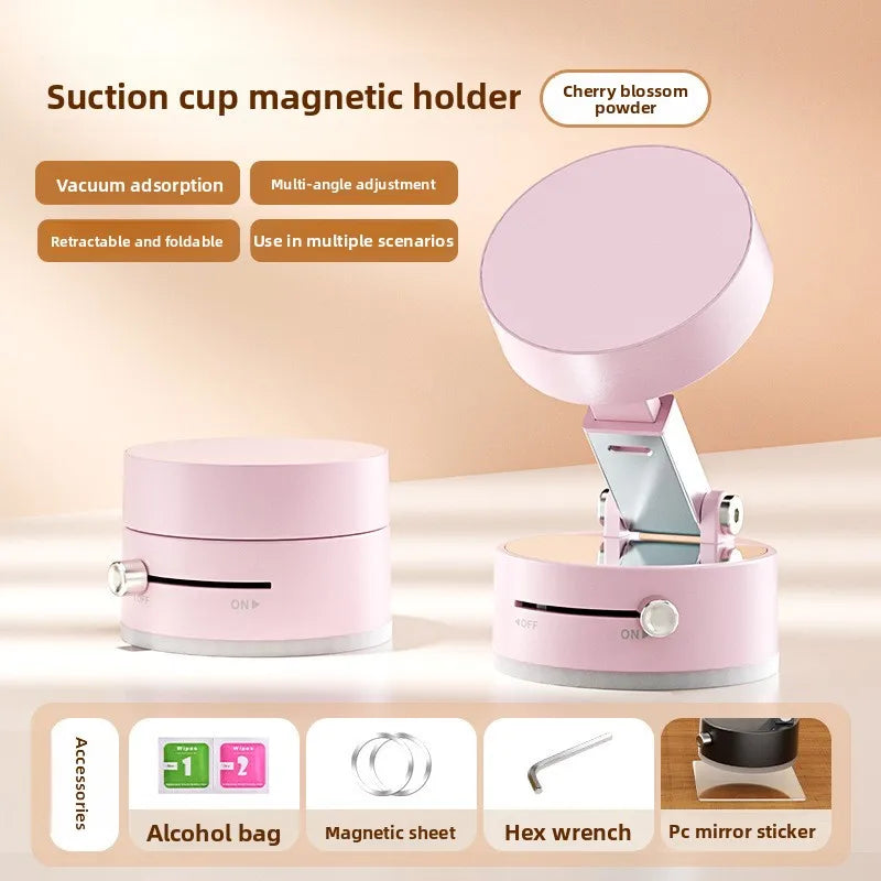 Magnetic Phone Stand Compatible with iPhone 12 13 14 15 16 MagSafe & Android, Adjustable 360° Rotating Desktop Holder, Strong Ma