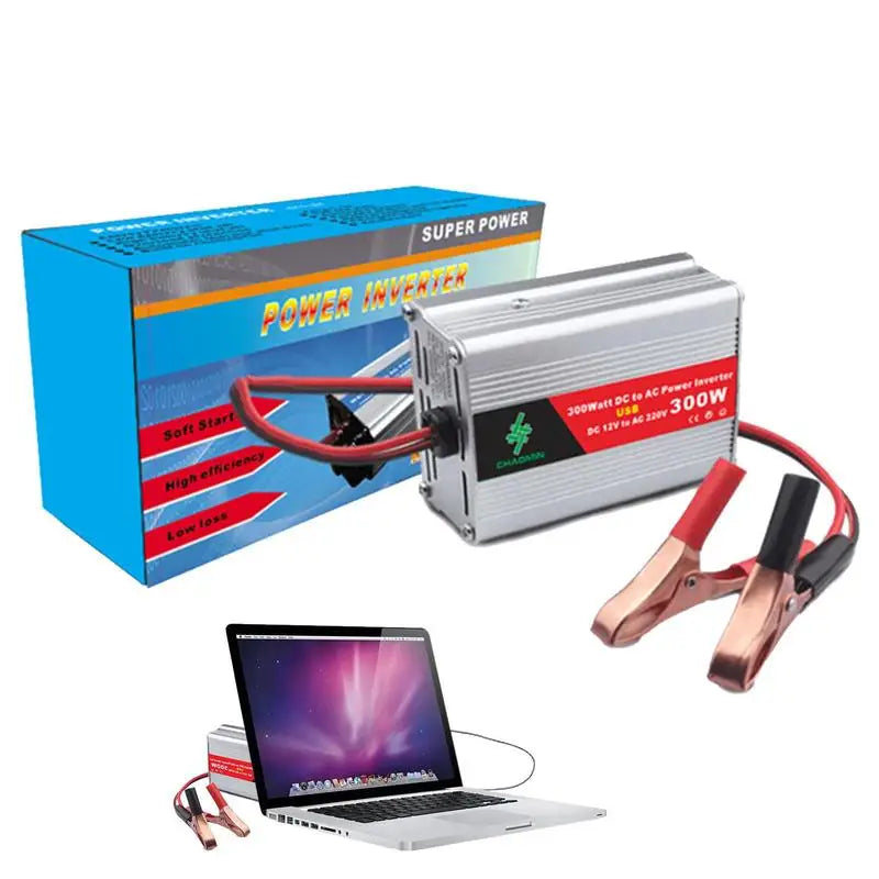 Pure Sine Wave Inverter DC 12v To AC 220V 300W Portable Power Bank Converter Solar Inverter Solar Power Inverter for Cars Trucks