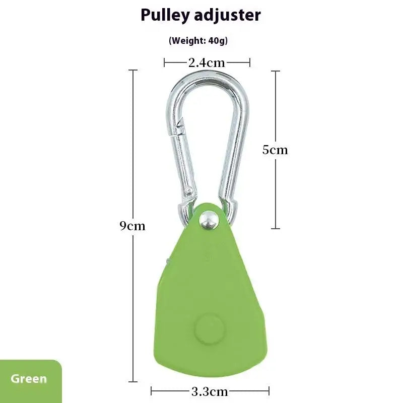 Secure Tent Rope Hanger with Ratchet Tie-Down System; Heavy-Duty Camping Gear with Reinforced Metal Gears and Adjustable Strap