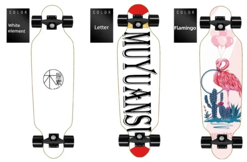 Korean Style Mini Dancing Four-Wheel Short Skateboard, Street Cruising Portable Commuter Skate Board for Adults Teenagers Boys