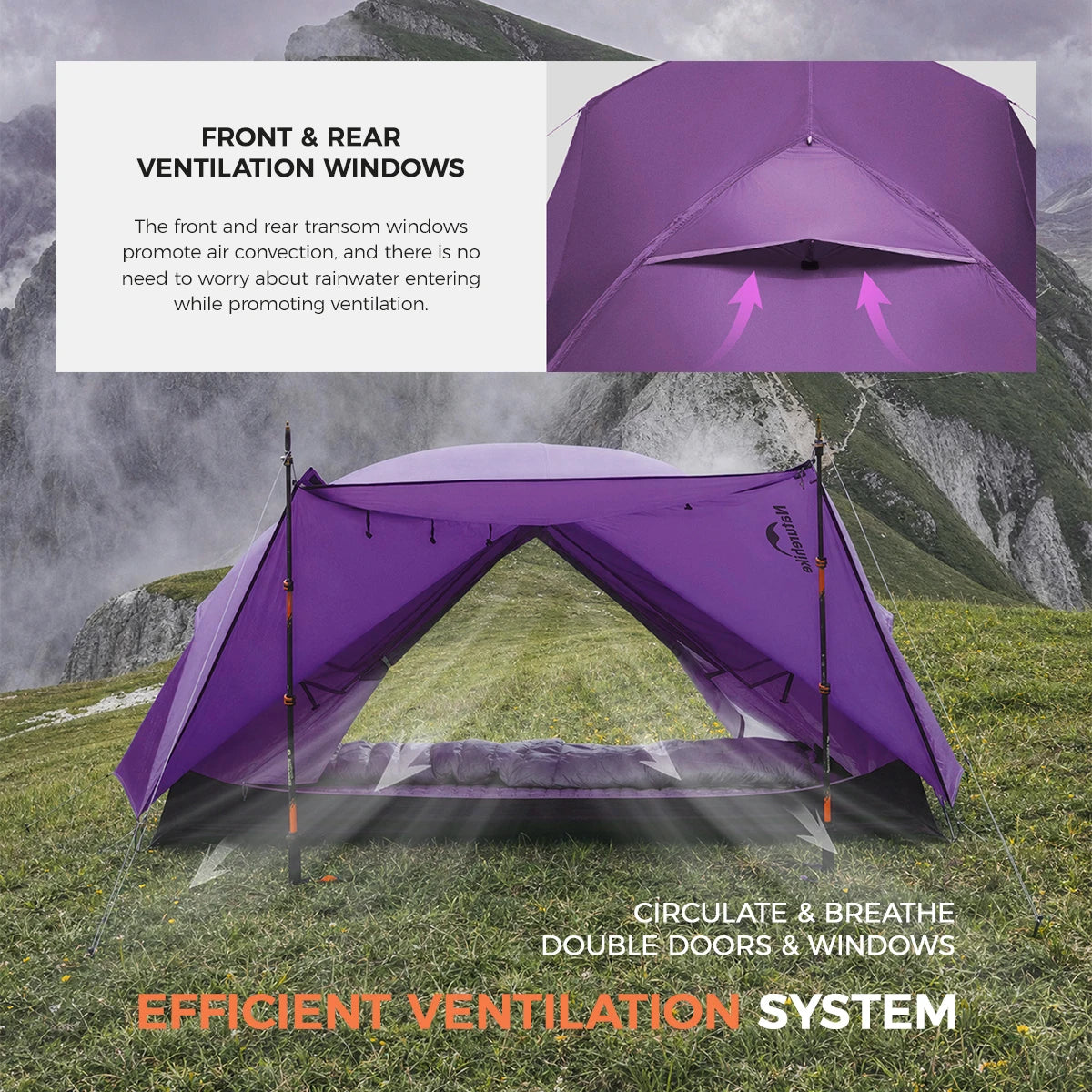 Naturehike Tent Mongar BASE/PRO/UL 1 2 3 Person Tent Ultralight Outdoor Camping Tent Waterproof Hiking Backpacking Tent Awning