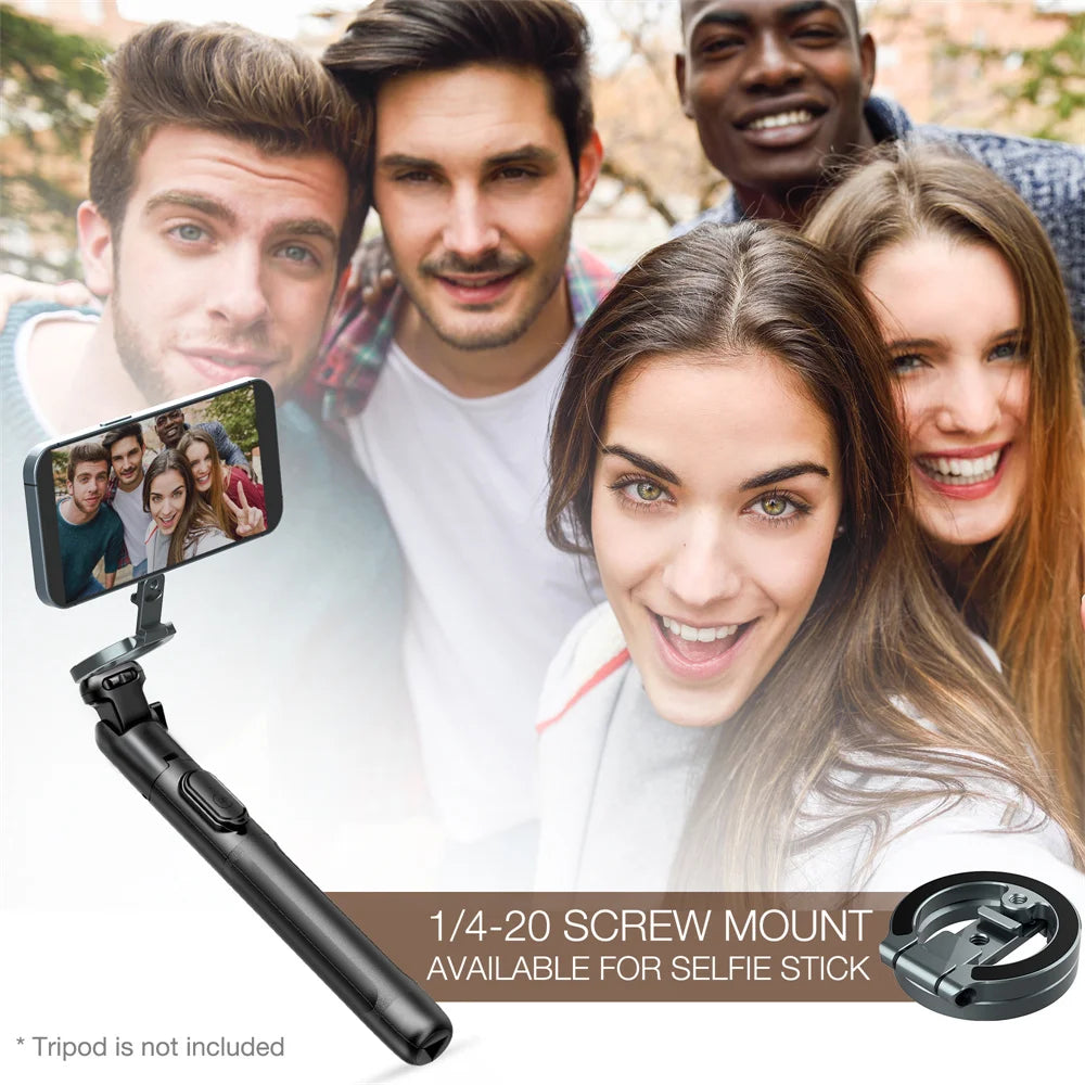 Dual-Sided Magnetic Phone Holder w Cold Shoe 1/4"-20 Gym Car Holder Phone Stand For MagSafe iPhone 17 16 15 14 13 Android Tripod