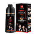 3-in-1 Collagen Argan Oil Shampoo Long-Lasting Black Hair Dye Shampoo for Men Women Nourishes Colors Gray Hair, 420ml Formula