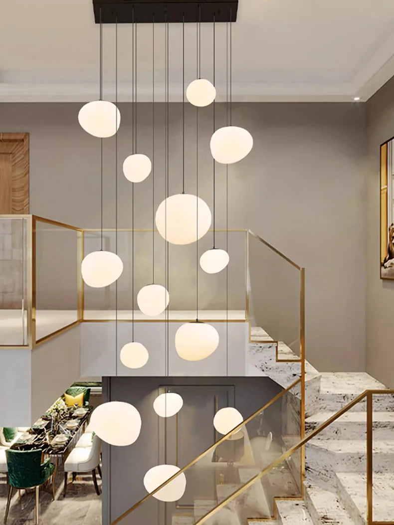 Modern Stair Chandelier Pendant Lights Indoor Lighting Ceiling Lamp Hanging Light LED Chandeliers for Living Room Indoor Lightin