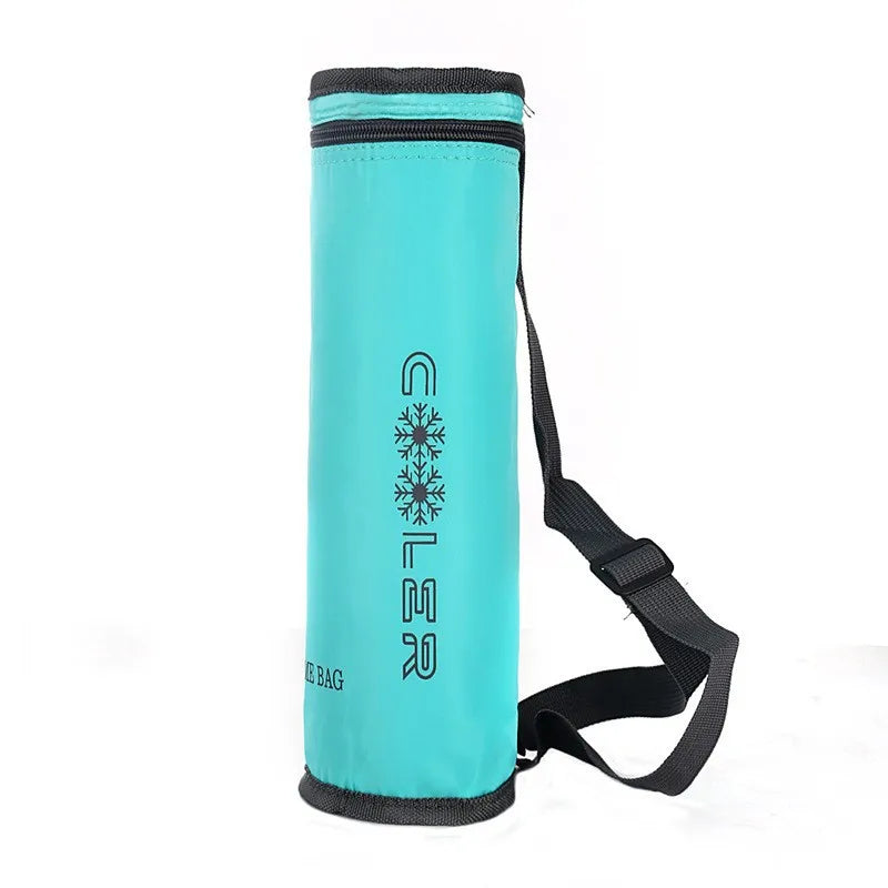 Portable Oxford Cloth Circular Insulated Bottle, Cooler Bags, Camping Accessories, Water Bottle Bag, 1.5L