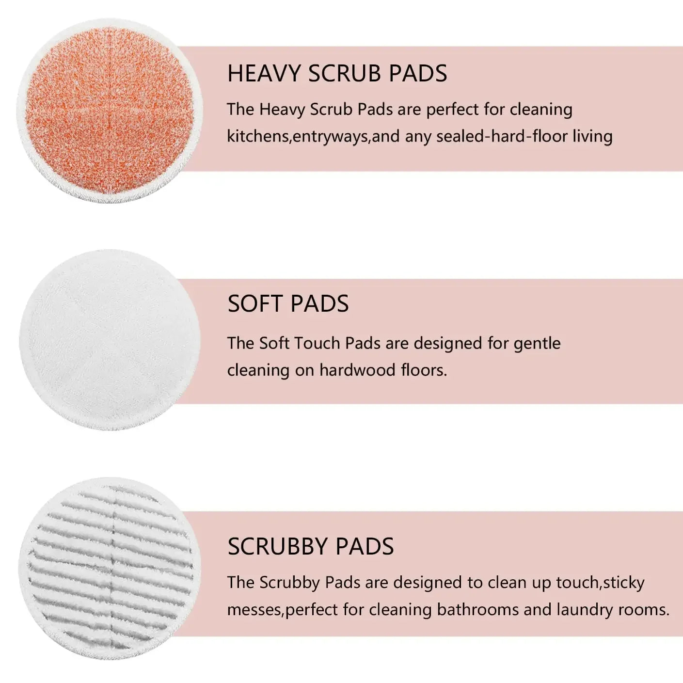 Replacement Mop Pads Fit for Bissell Spinwave 20399 23157 23159 2039A 2124A 20393 2039T 2039W 20391 20395 2307 2315A